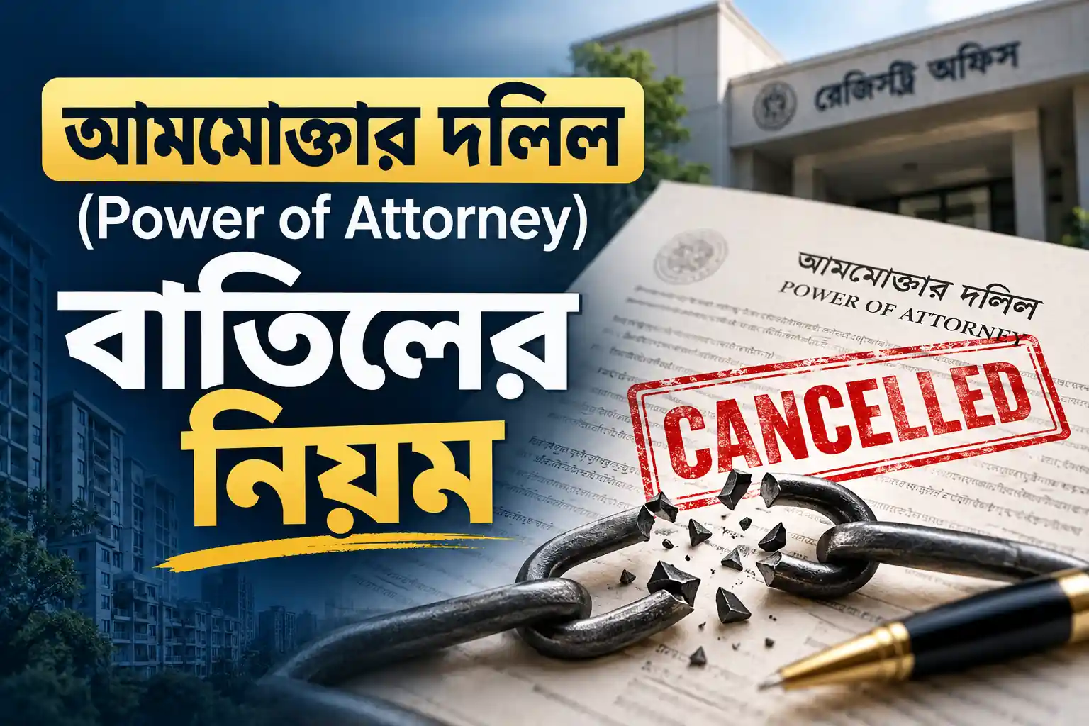 আমমোক্তার দলিল (Power of Attorney) বাতিলের নিয়ম