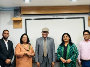 Adv. Matin Sarkaer Mishuk at a legal consultation meeting in Dhaka