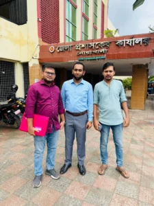 Adv. Matin Sarkaer Mishuk, property lawyer, at the Deputy Commissioner's Office, Noakhali
