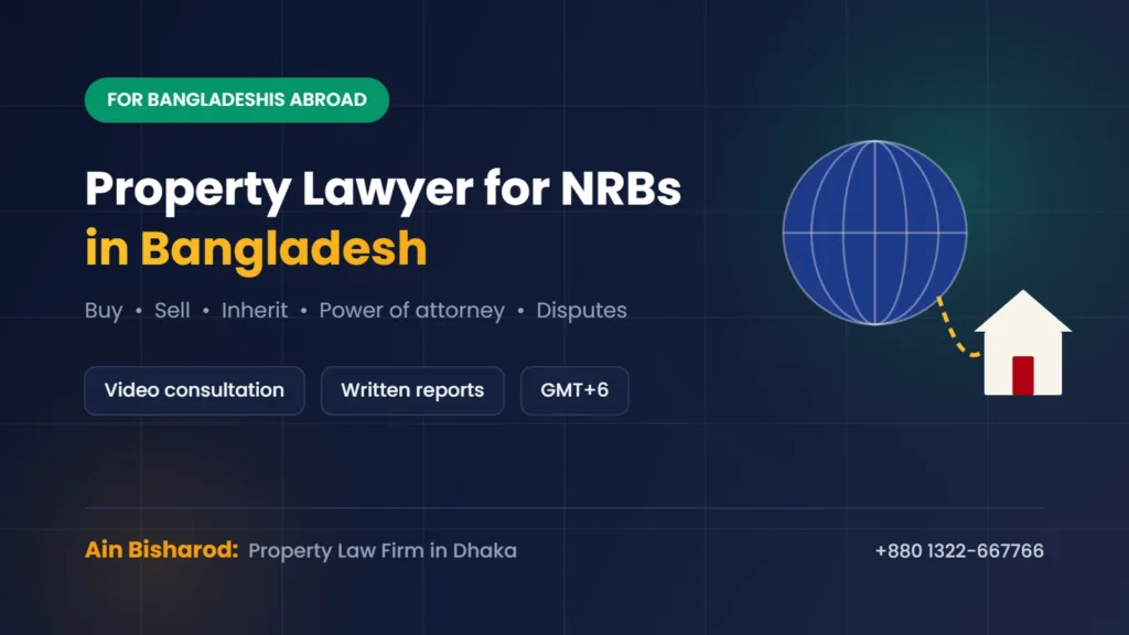 NRB property lawyer advising a client abroad on property in Bangladesh by video consultation